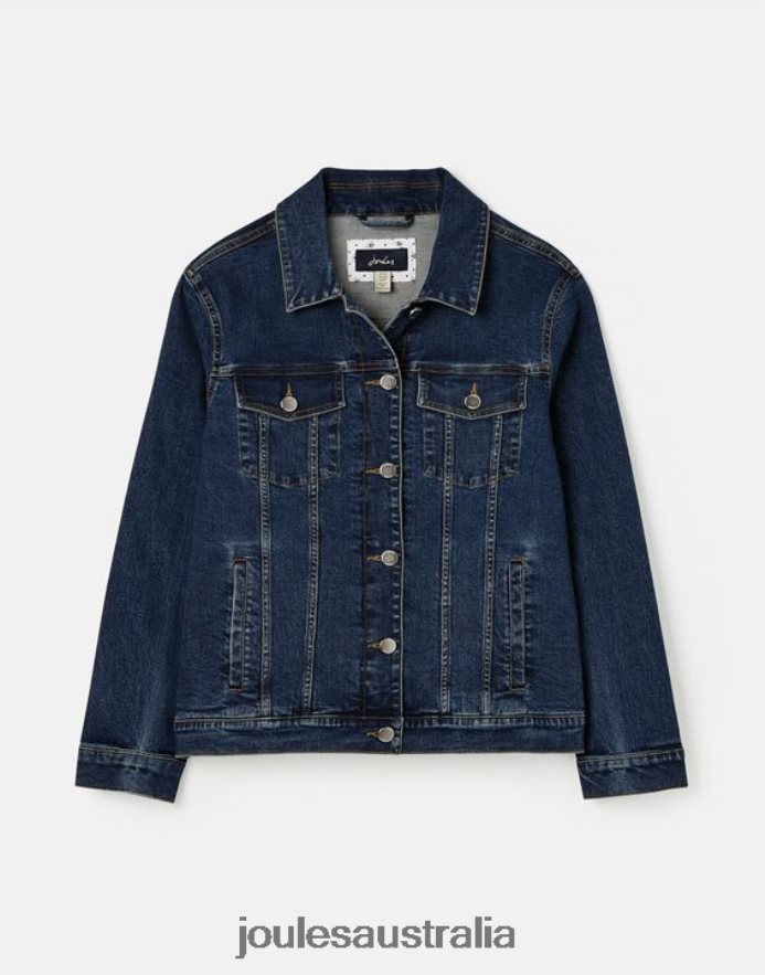 Joules Apparel Women Arkley Relaxed Denim Jacket NVVNL57 INDIGO