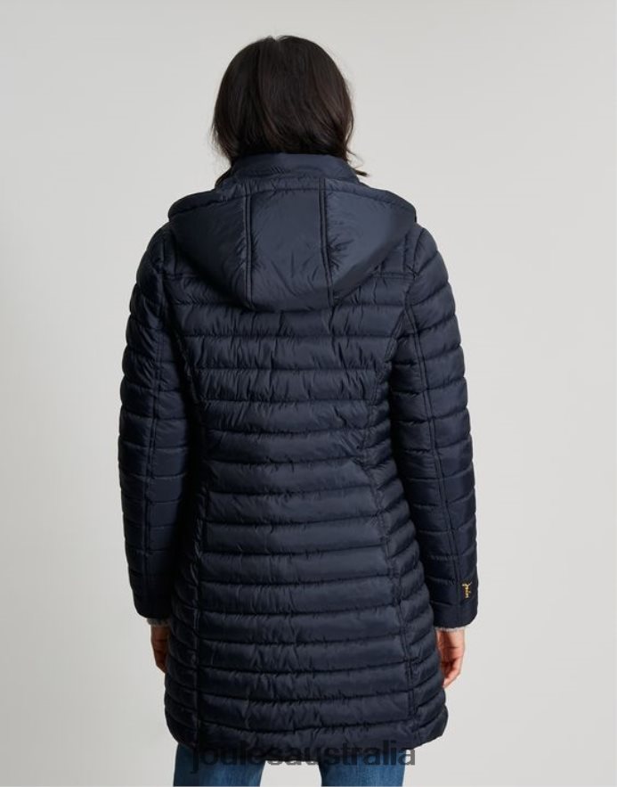 Joules Apparel Women Canterbury Long Coat NVVNL95 MARINE NAVY