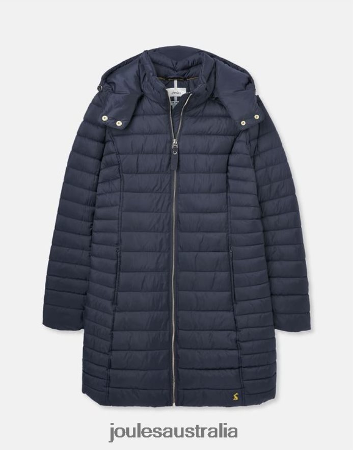 Joules Apparel Women Canterbury Long Coat NVVNL95 MARINE NAVY