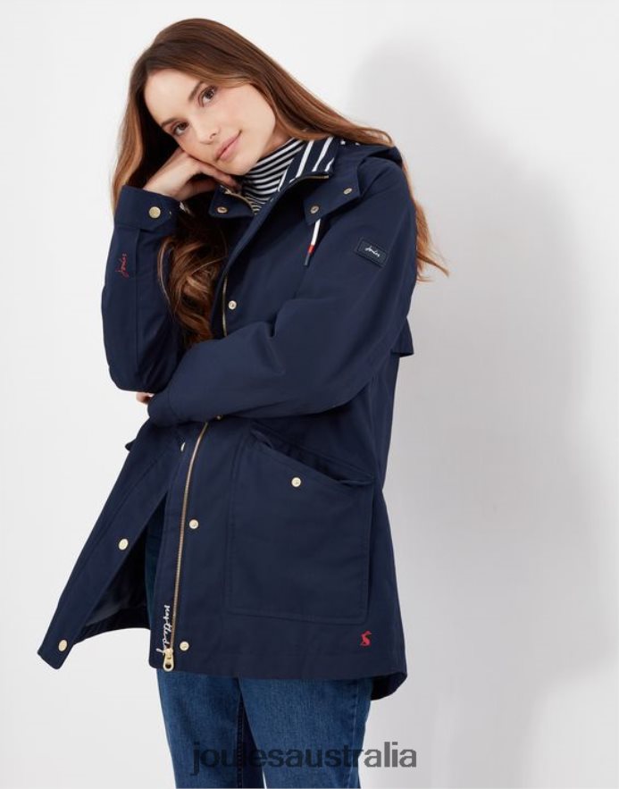 Joules Apparel Women Coast Waterproof Jacket NVVNL134 FRENCH NAVY