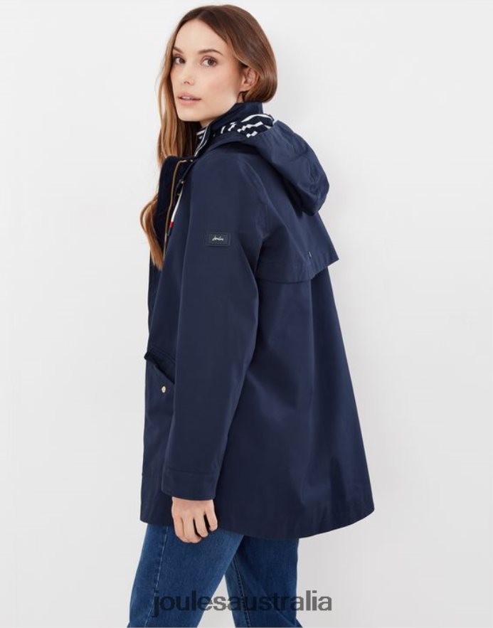 Joules Apparel Women Coast Waterproof Jacket NVVNL134 FRENCH NAVY