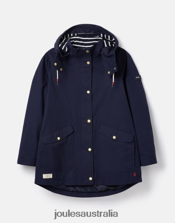 Joules Apparel Women Coast Waterproof Jacket NVVNL134 FRENCH NAVY