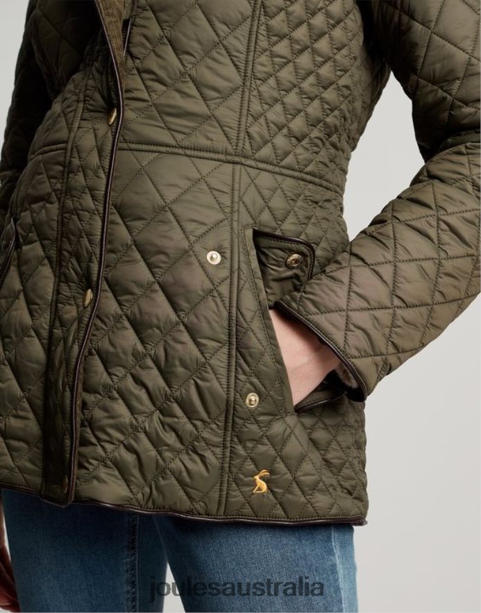 Joules Apparel Women Newdale Quilted Jacket NVVNL52 GRAPE LEAF