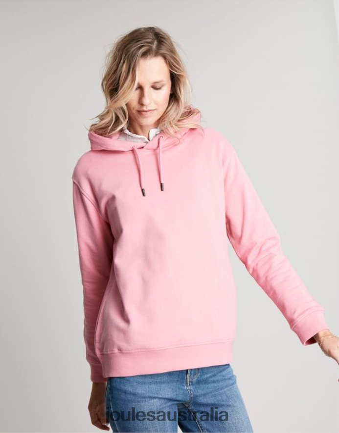 Joules Apparel Women Katie Relaxed Hooded Sweatshirt NVVNL67 PINK