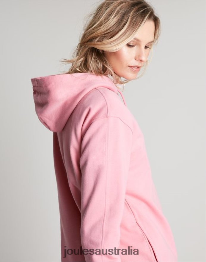 Joules Apparel Women Katie Relaxed Hooded Sweatshirt NVVNL67 PINK