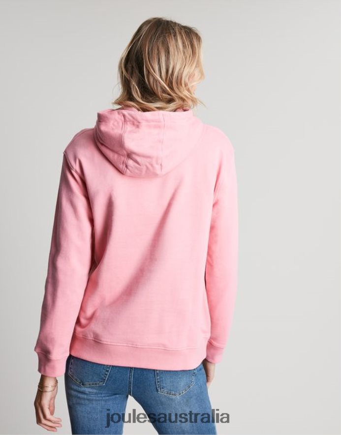 Joules Apparel Women Katie Relaxed Hooded Sweatshirt NVVNL67 PINK