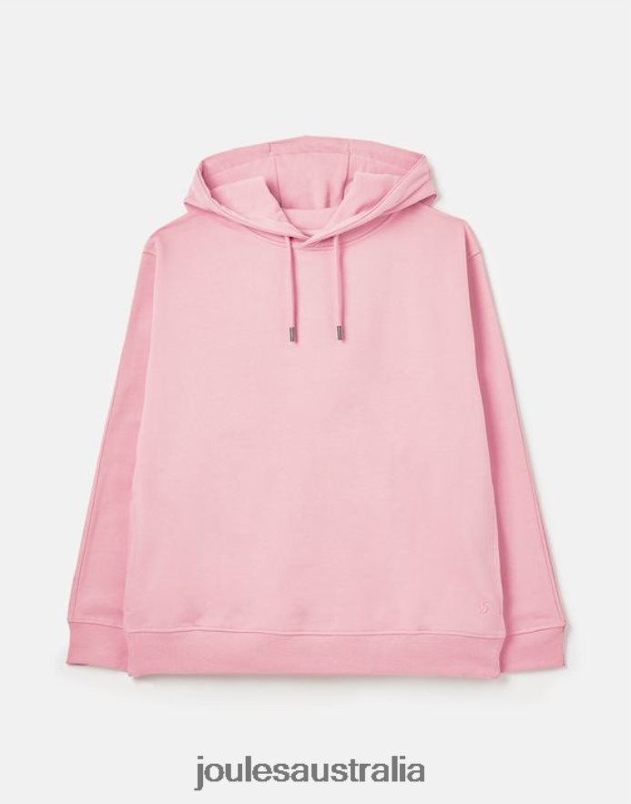 Joules Apparel Women Katie Relaxed Hooded Sweatshirt NVVNL67 PINK