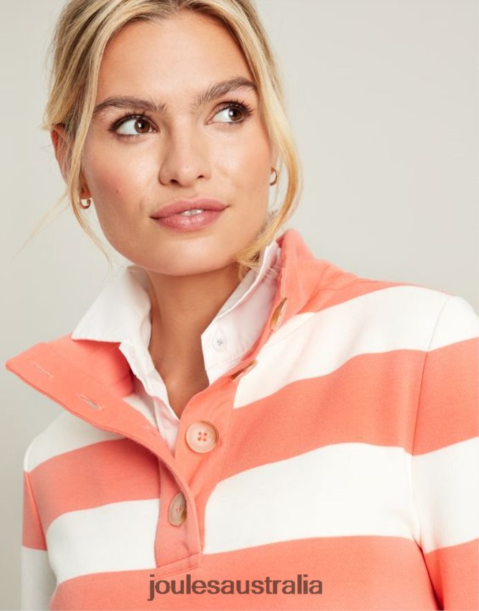 Joules Apparel Women Serena Sweatshirt NVVNL25 PINK STRIPE